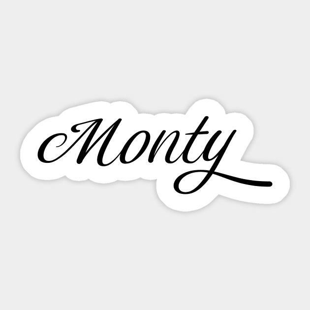 Name Monty Sticker by gulden